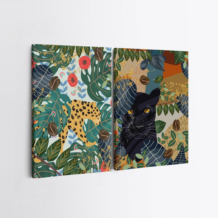 Wallity Cuadros Decorativos de Lienzo Multicolor (Set de 2) 50 x 70 cm